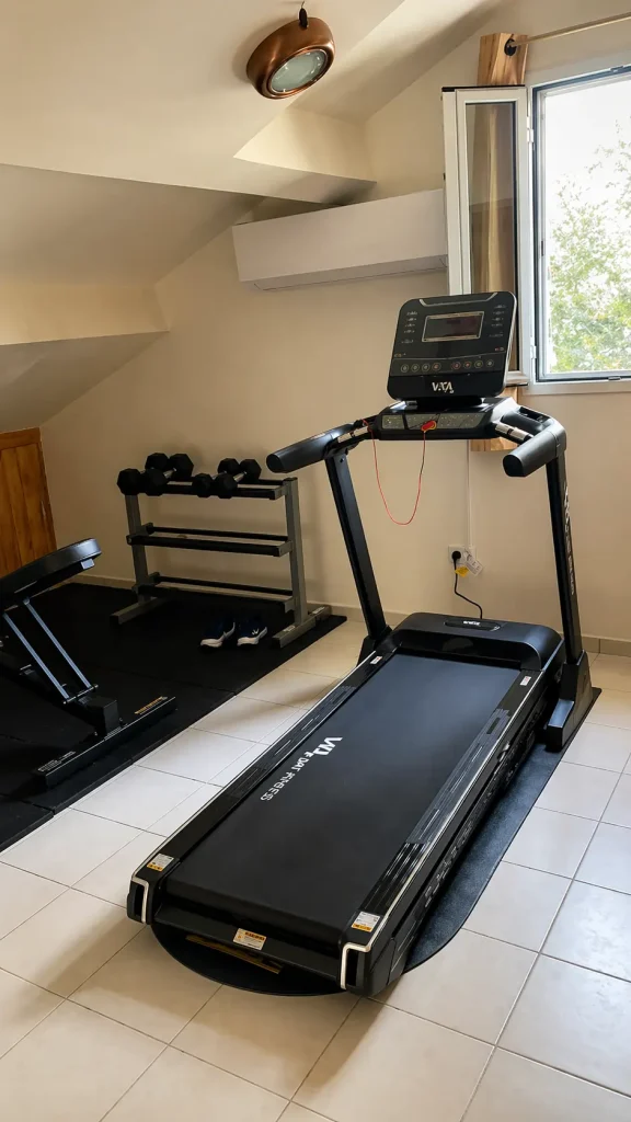 treadmill machine in home
